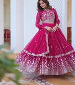 Ready to wear sequence work lehenga choli with dupatta sets 
