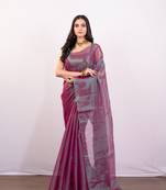 Dual tone tissue art silk saree