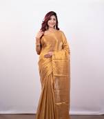 Golden tissue art silk saree