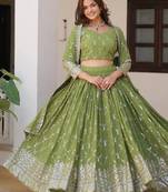 Georgette sequence work lehenga choli with dupatta sets