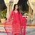 Women's Chinnon Straight Kurta Pant and Dupatta Set