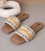 women's flats ethnic punjabi traditional flat embroidered canvas fancy comfortable sole for womens & girls