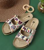 women's flats ethnic punjabi traditional flat embroidered canvas fancy comfortable sole for womens & girls