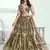 MEHANDI GREEN NET FABRIC LEHENGA WITH SEQUINS AND THREAD EMBROIDERY WORK