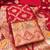 Red soft banarasi silk zari woven design dress material