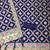 Blue soft banarasi silk zari woven design dress material