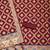 Maroon soft banarasi silk zari woven design dress material