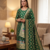 Green soft banarasi silk zari woven design dress material