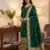 Green soft banarasi silk zari woven design dress material