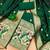 Green soft banarasi silk zari woven design dress material