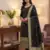 Black soft banarasi silk zari woven design dress material