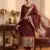 Maroon soft banarasi silk zari woven design dress material
