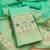 Seagreen soft banarasi silk zari woven design dress material