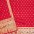 Red soft banarasi silk zari woven design dress material