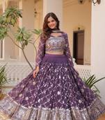 Georgette Sequence handwork lehenga choli with dupatta sets