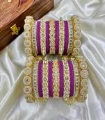 Onion Pink Color Bangle Set