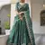 teal green thread embroidery festival lehenga set choli with dupatta