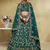 green thread embroidered silk lehenga set choli with dupatta with dupatta