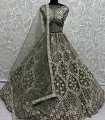 Green Dori Work Net Bridesmaid Lehenga Choli With Dupatta