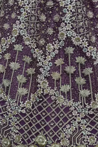 lilac sequins net lehenga set choli with dupatta with dupatta