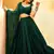 green sequins georgette mehendi lehenga set choli with dupatta