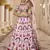 off white printed art silk lehenga set choli with dupatta with dupatta