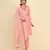 Light-pink cotton embroidered kurta with pant and dupatta