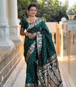 Soft art Silk Blend saree with zari weaving meenakari design