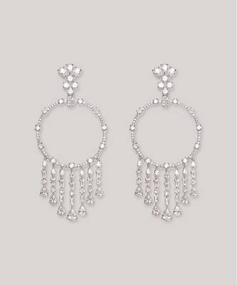 White diamond white finish earrings 2
