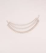 White diamond white finish earchain