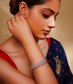 White diamond white finish bracelet