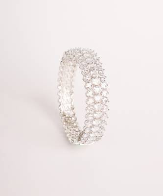 White diamond white finish bracelet 2