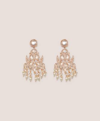 Dramatic and elegant pair of moissanite earrings 2