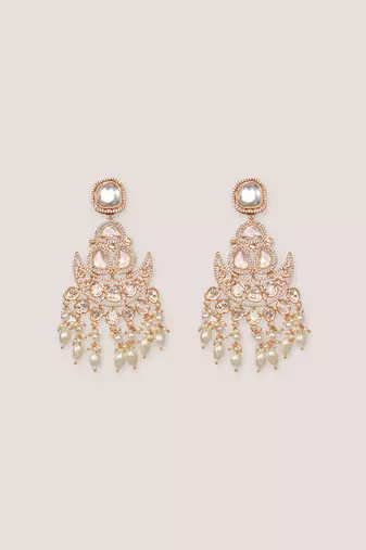 Dramatic and elegant pair of moissanite earrings