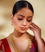 Gold kundan polki gold finish necklace set