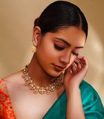 Dramatic and stylish moissanite set with matching earrings