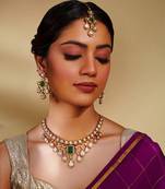 Dramatic and stylish moissanite set with matching earrings