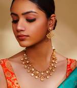 Bold and dramatic 2-line moissanite necklace set with earrings