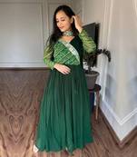 Readymade new collection bandhej gown with dupatta sets