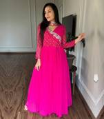 Readymade new collection bandhej gown with dupatta sets