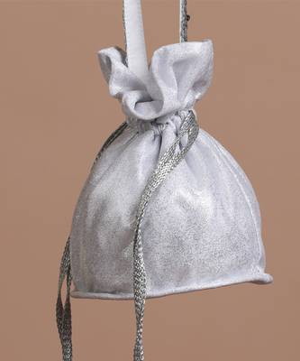 Silver georgette potli bag 2