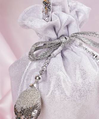 Silver georgette potli bag 4