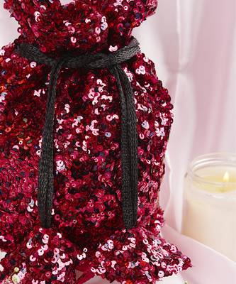 Maroon sequin potli bag 2