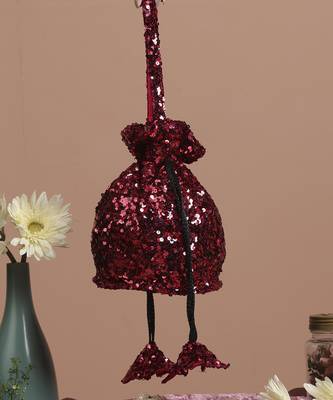 Maroon sequin potli bag 5