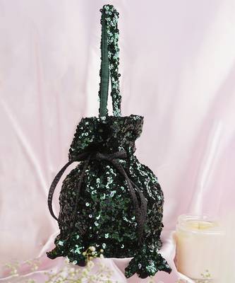 Green sequin potli bag 2