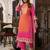  chiffon embroidery bandhani print salwar suit set kurta pant with dupatta stitched