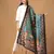 Sea Green Assam Silk Ceremonial Wear Printed Dupatta For Girls