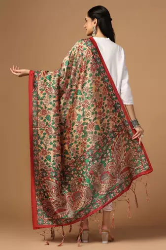 Multy Assam Silk Digital Printed Partywear Dupatta