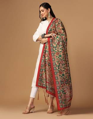Multy Assam Silk Digital Printed Partywear Dupatta 3