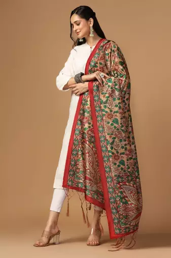 Multy Assam Silk Digital Printed Partywear Dupatta